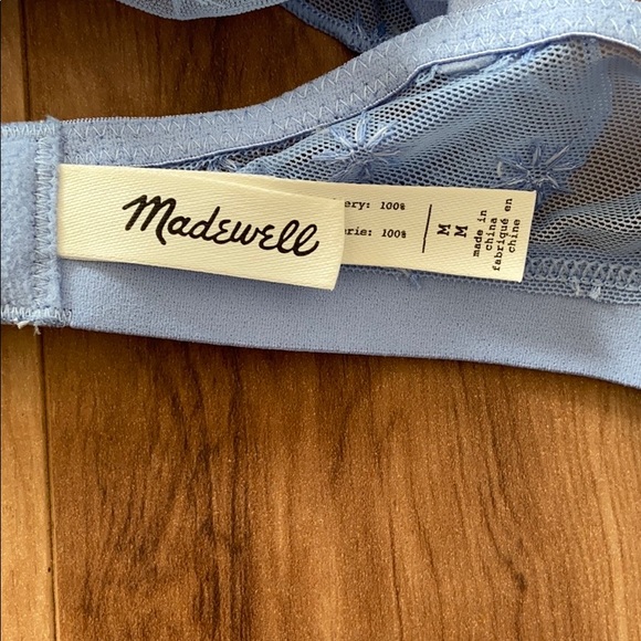 Madewell Embroidered Mesh Ruffle Eden Bralette. - Picture 6 of 8